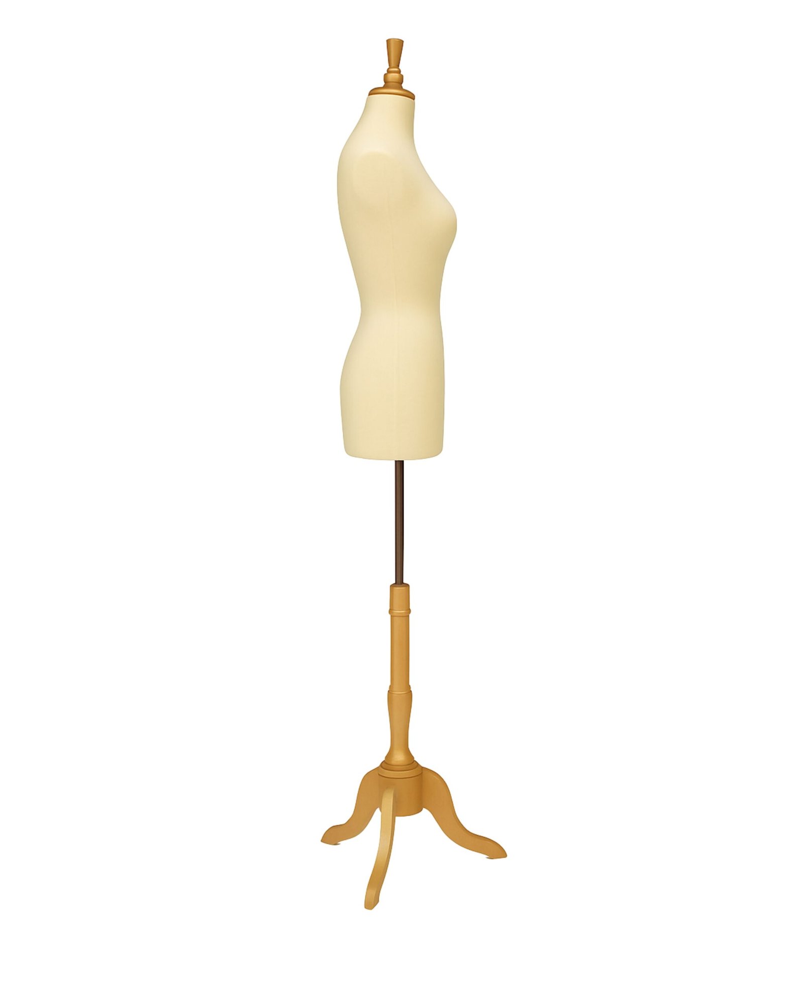 Dress Form Mannequin With Wooden Stand - Image 3